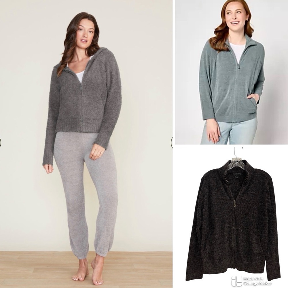Barefoot Dreams Cozychic full zip cardigan sweater